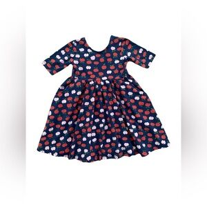Hanna Andersson Size 130, 8, Apple Print Swing Dress